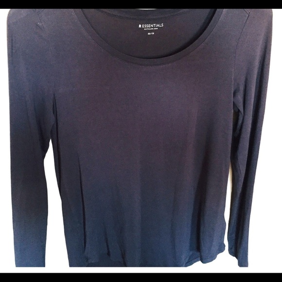REITMANS R Essentials Scoop Neck Tee/Top With Long Sleeves Charcoal Grey Size XS - Picture 7 of 10